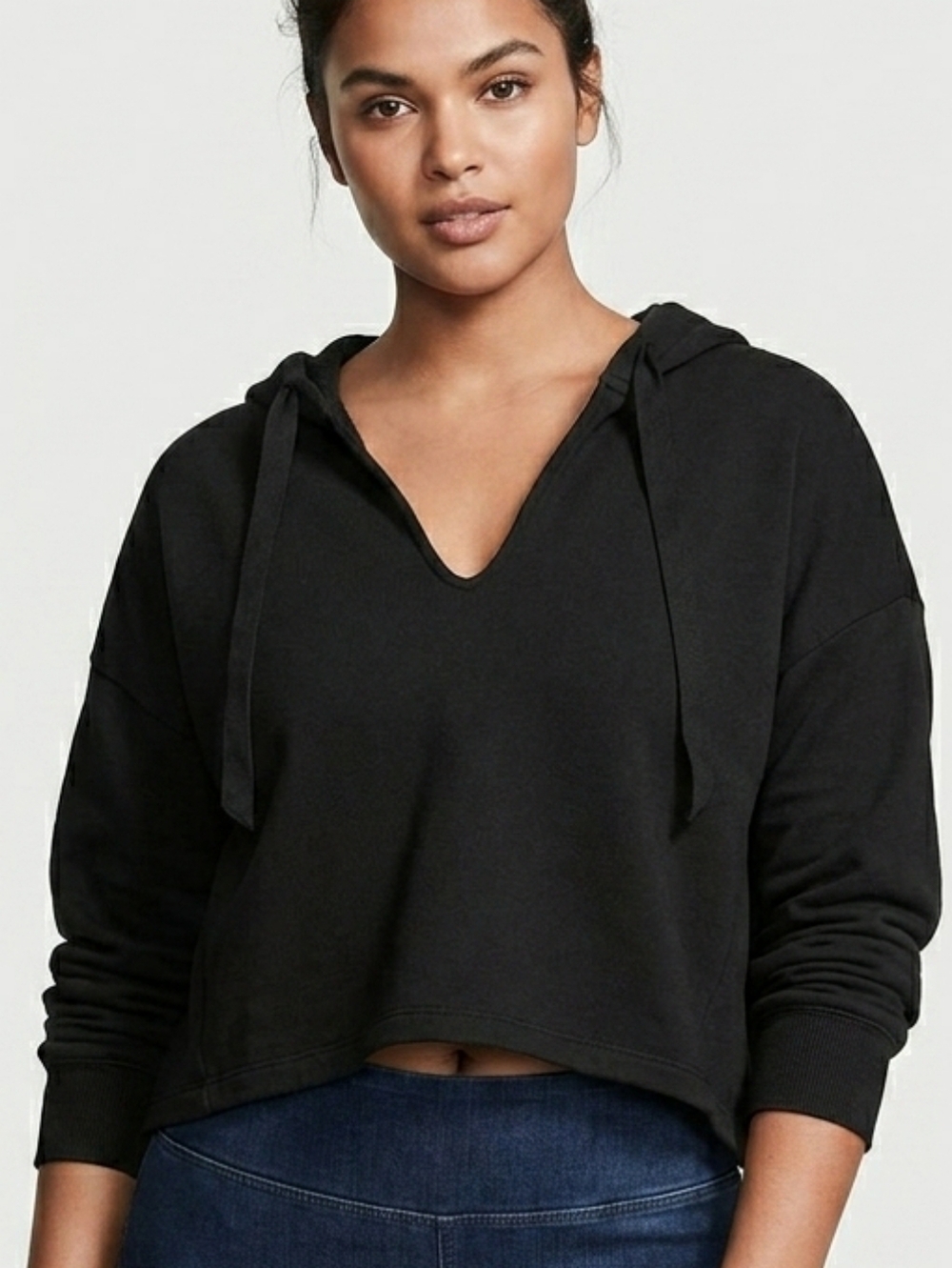 Victoria's Secret Cropped Long Sleeve Pullover Jacket